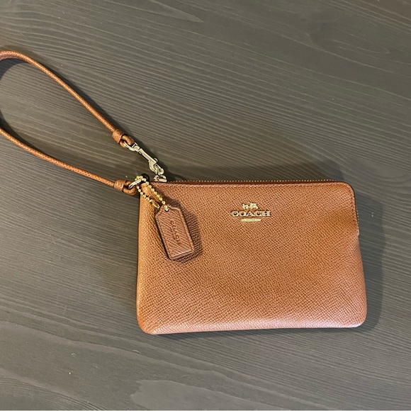 Coach Pebble Leather Wristlet - Picture 2 of 8